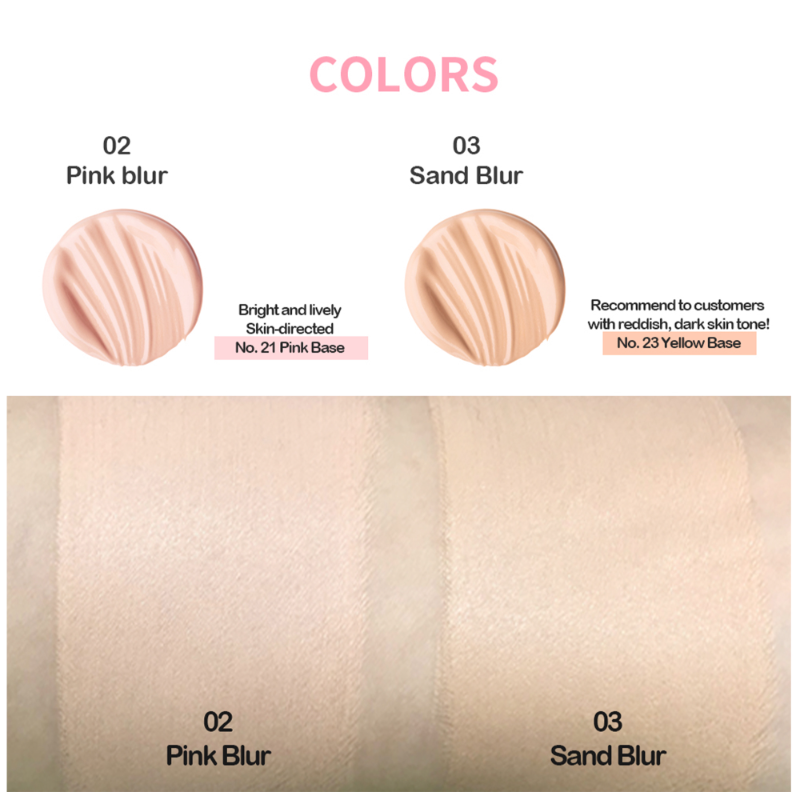 Holika Holika Holi Pop Blur Lasting Cushion SPF50+ PA+++ 02 Pink Blur - Base de maquillaje en cushion