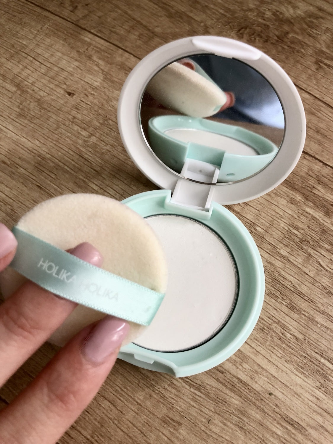 HOLIKA HOLIKA Puri Pore No Sebum Pact - Polvo compacto