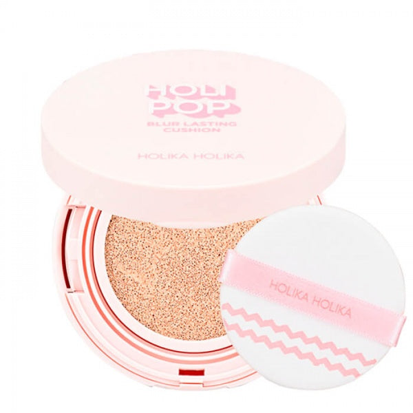 Holika Holika Holi Pop Blur Lasting Cushion SPF50+ PA+++ 02 Pink Blur - Base de maquillaje en cushion