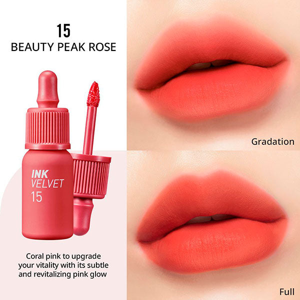 PERIPERA  Ink Velvet Beauty Peak Rose 15- Tinta para labios