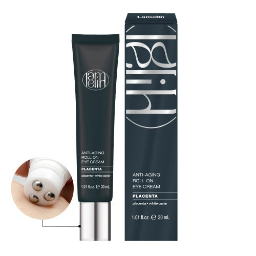 LAMELIN Anti-Aging Roll On Eye Cream Placenta - Crema antiarrugas contorno ojos