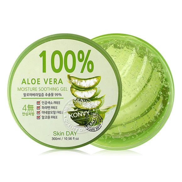 SKINDAY  Aloe Vera 100% Moisture Soothing Gel 300ml