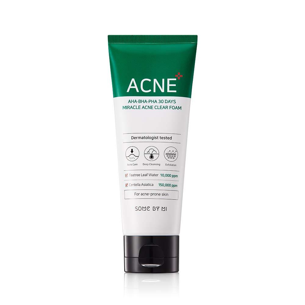 SOME BY MI Acne AHA BHA 30 Days Miracle Acne Clear Foam - Espuma limpiadora contra acné