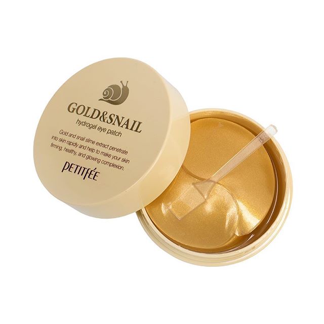 PETITFÉE Gold & Snail Hydrogel Eye Patch Parches para ojos