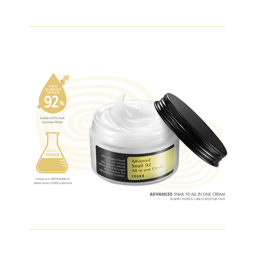 COSRX ADVANCED SNAIL 92 ALL IN ONE CREAM - Crema de baba de caracol