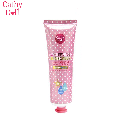 CATHY DOLL WHITENING SUNSCREEN L GLUTATHIONE MAGIC CREAM SPF 50PA+++60ML Protector solar contra manchas