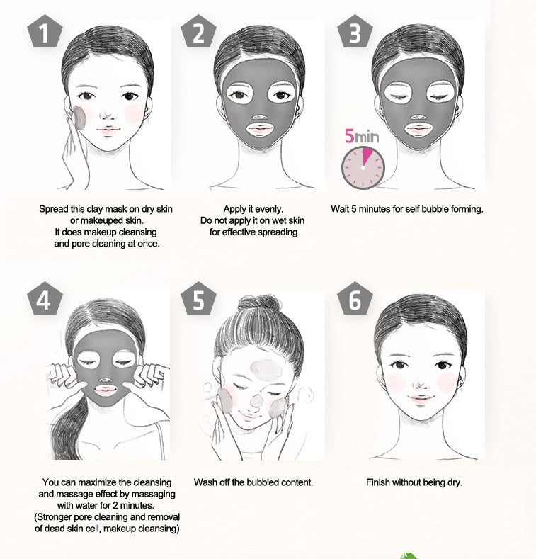 ELIZAVECCA Carbonated Bubble Clay Mask Mascarilla efervescente para limpiar poros