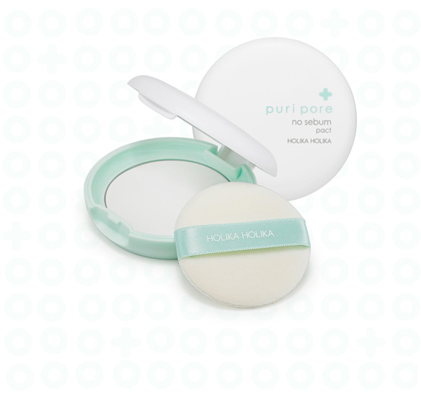 HOLIKA HOLIKA Puri Pore No Sebum Pact - Polvo compacto