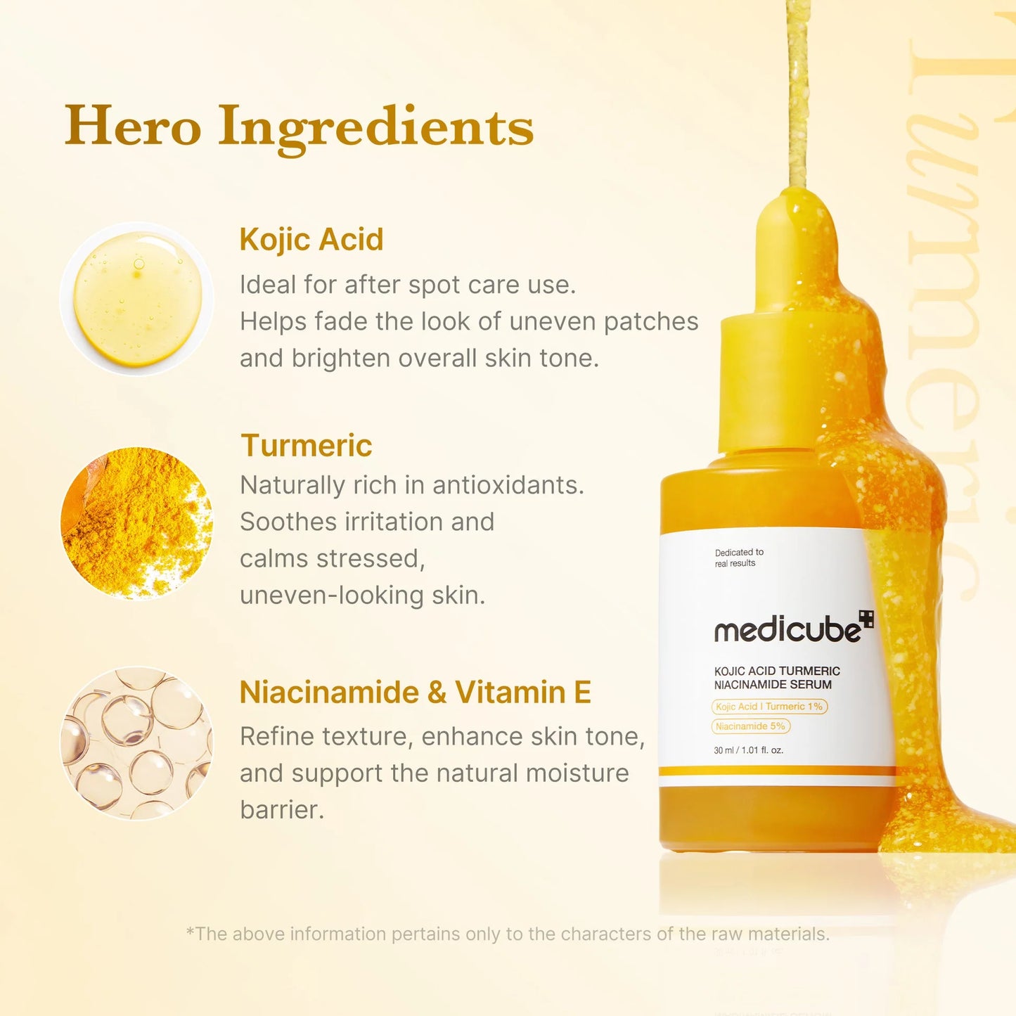 MEDICUBE - Kojic Acid Turmeric Niacinamide Serum - 30ml Serum contra manchas