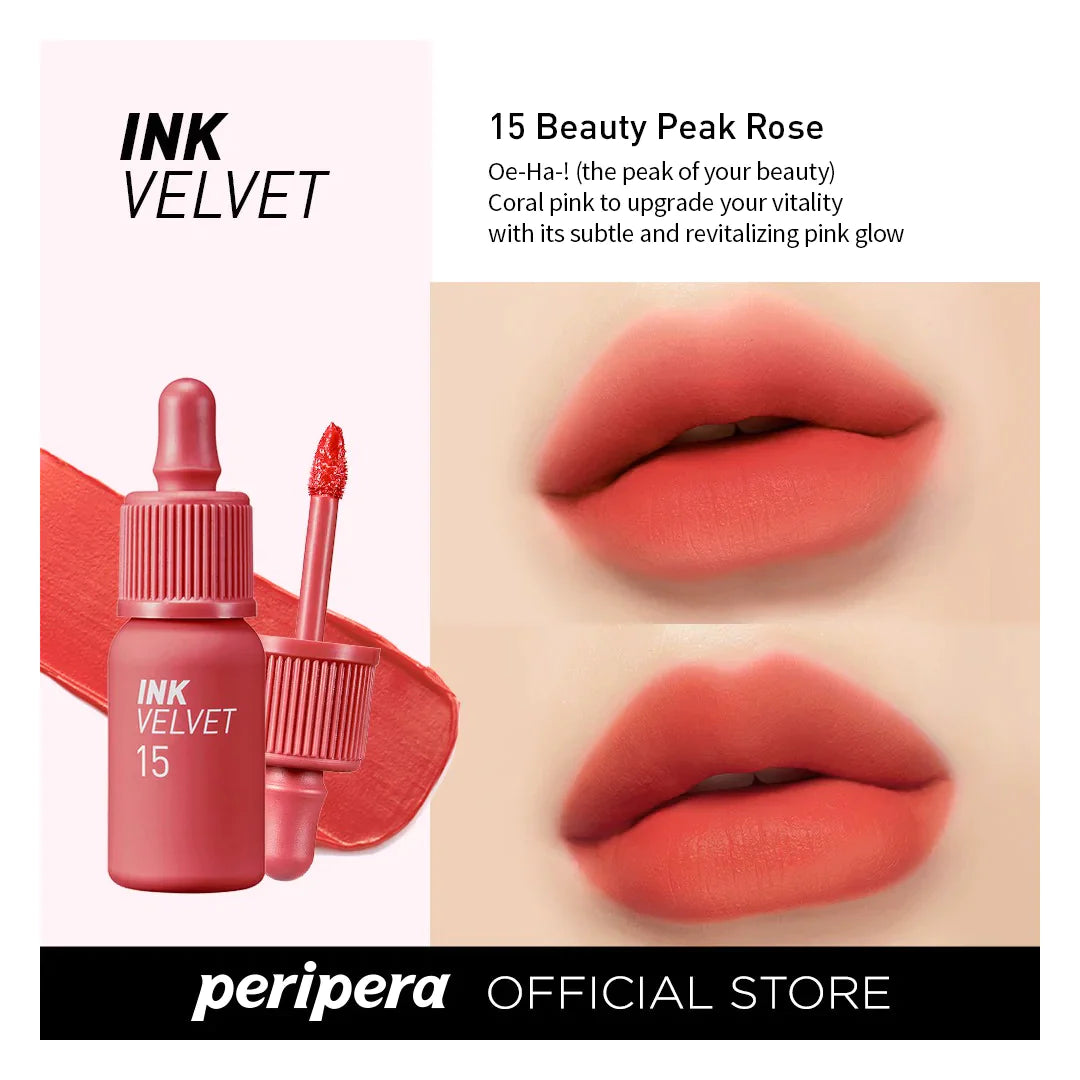 PERIPERA  Ink Velvet Beauty Peak Rose 15- Tinta para labios