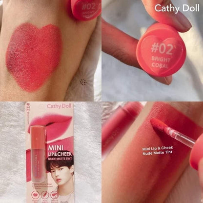 CATHY DOLL Mini Lip & Cheek Nude Matte Tint
