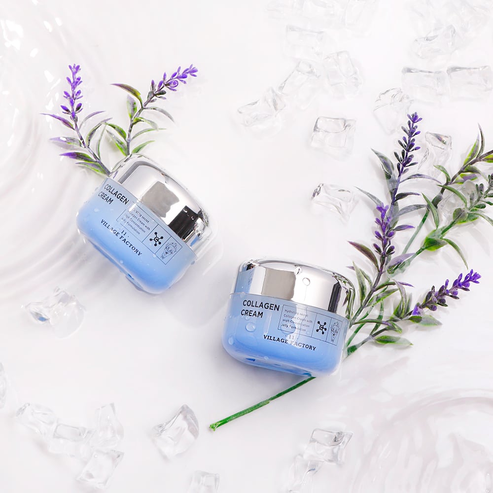 VILLAGE FACTORY Collagen Cream - Crema en gel con colágeno