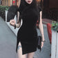 VESTIDO Qipao Terciopelo Negro